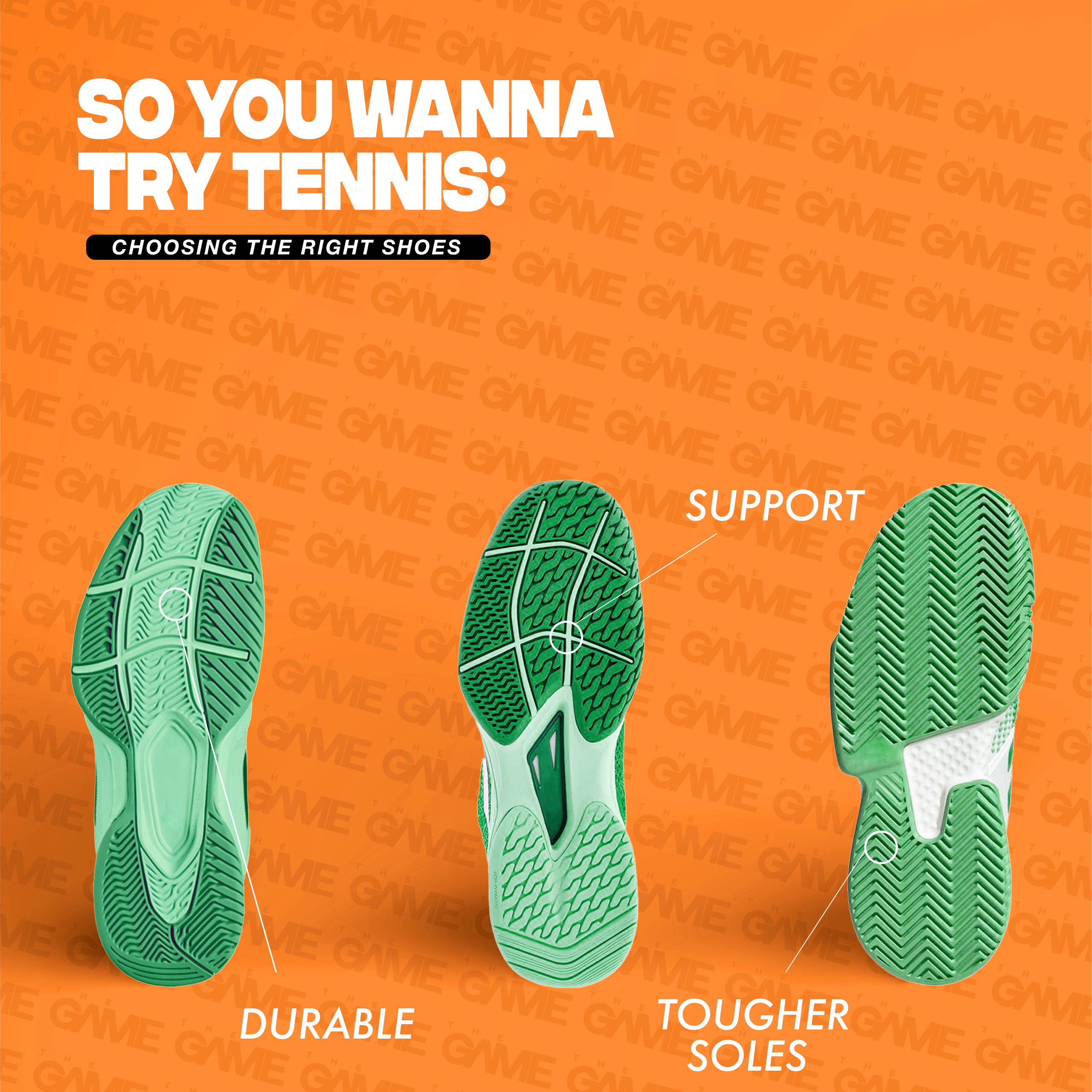 Tennis shoes are more durable, provide more support, and have tougher soles. 