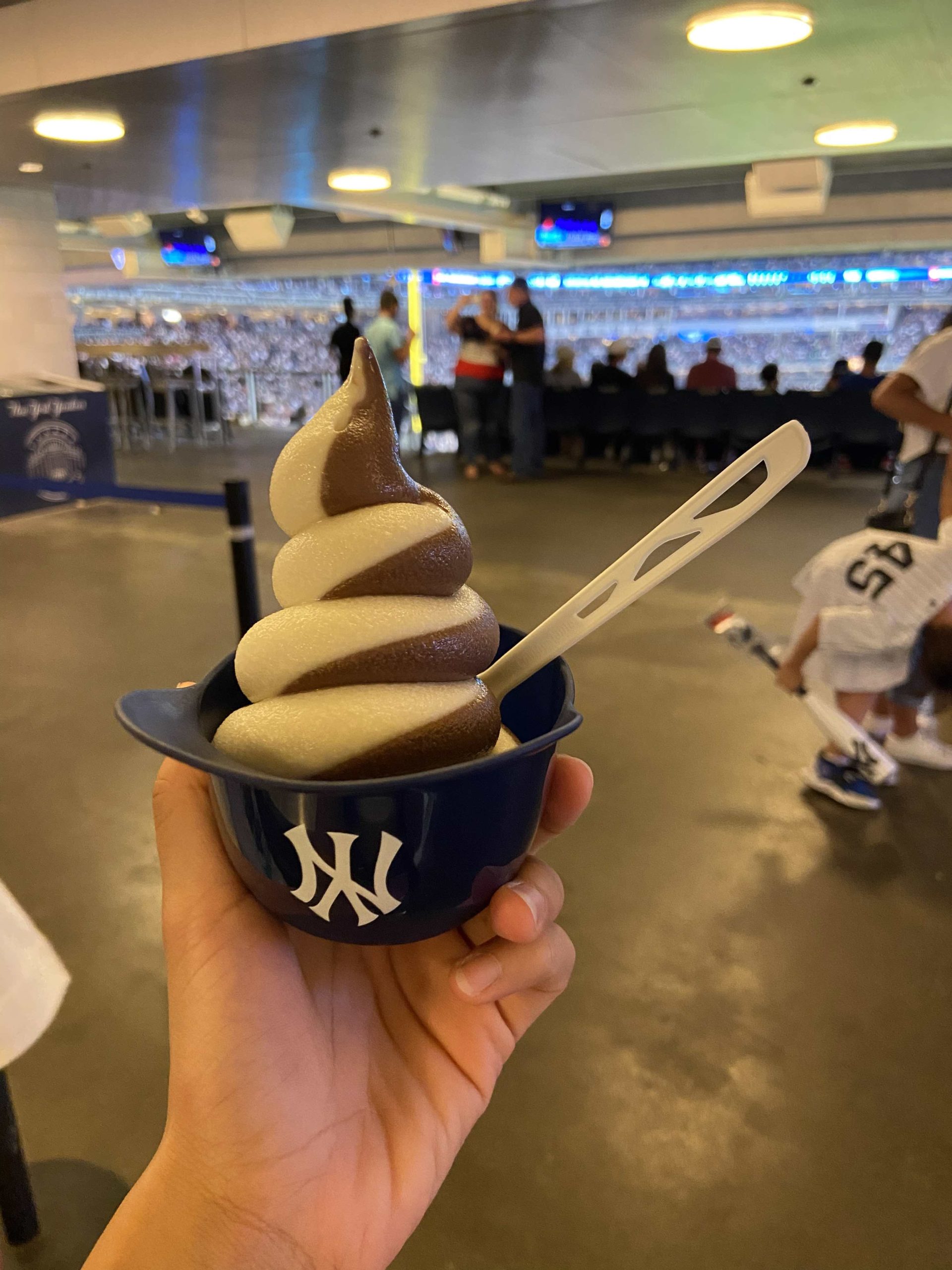 Baseball game ice cream at Yankee Stadium.