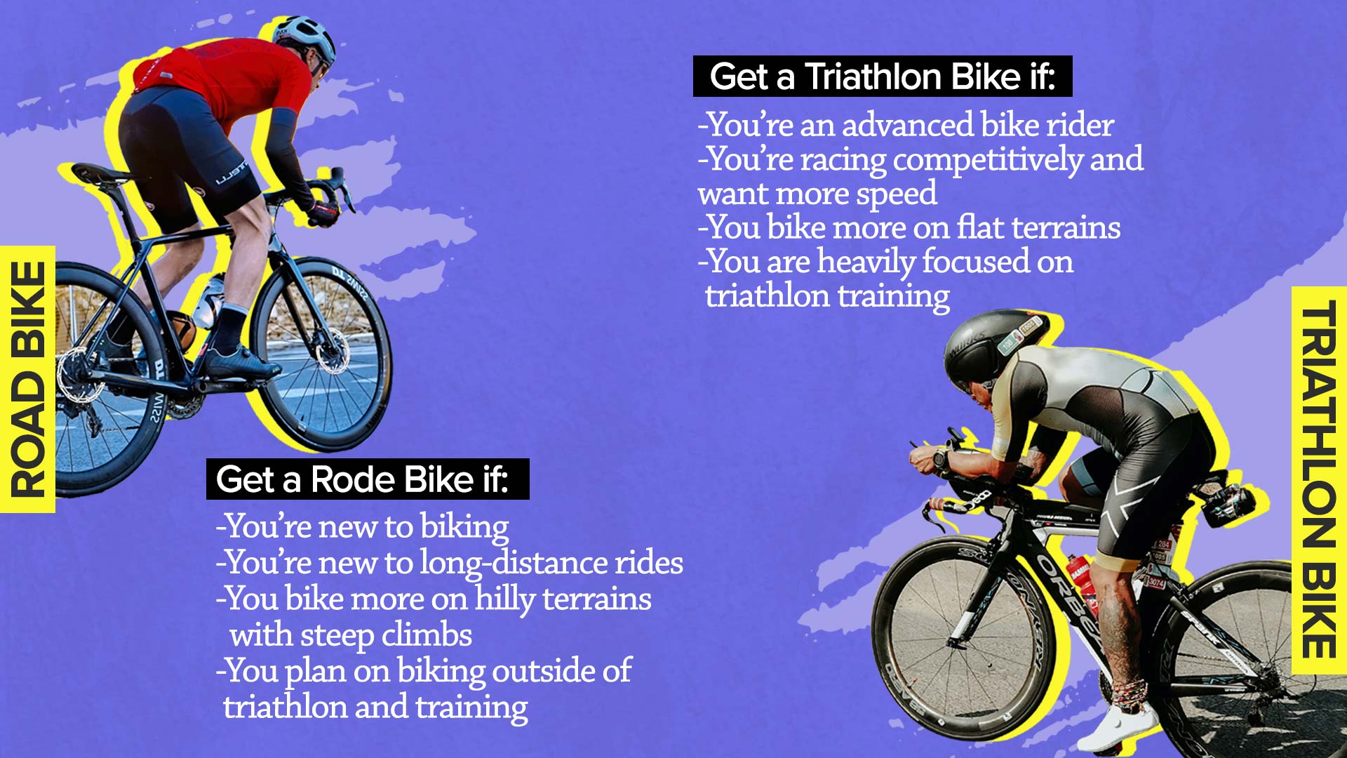 Choosing between a road bike and a triathlon bike
