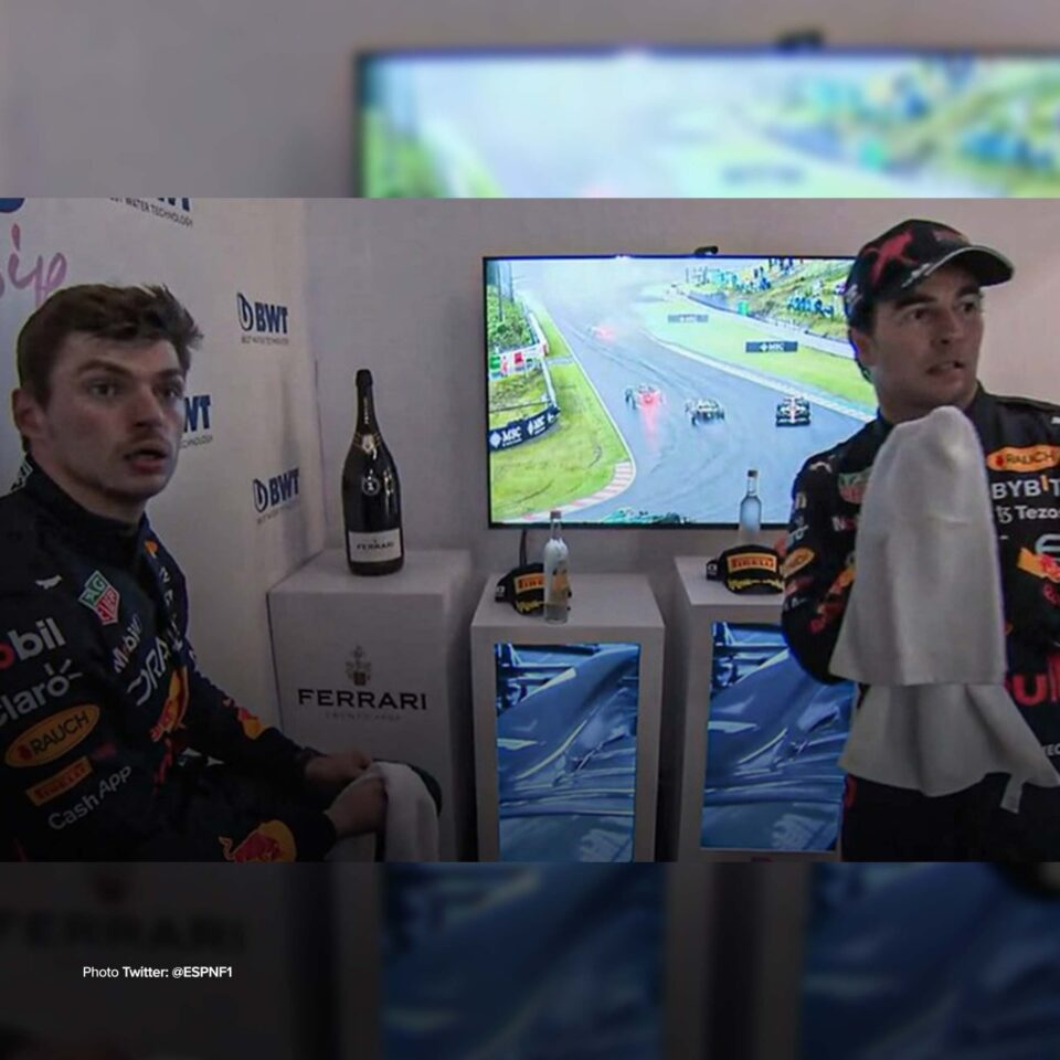 Max Verstappen and Sergio Perez at the Japanese Grand Prix