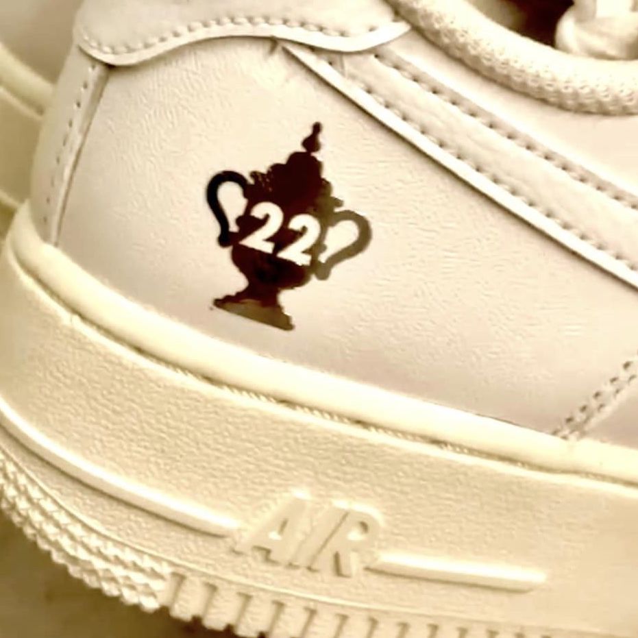 The US Open trophy is printed on Alex Eala's new pair of Nike Air Force 1s